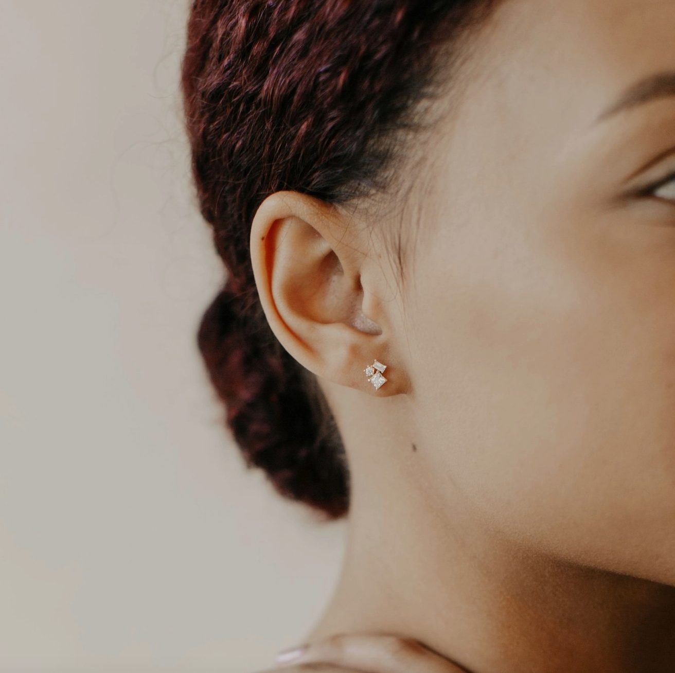 10k Yellow Gold Trio Cluster