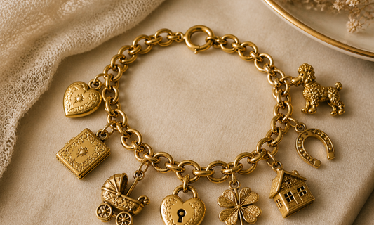 Vintage 14k Gold Charm Bracelet