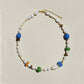 Blue Poppy Bead Necklace