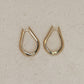 Teardrop Shaped Hoop Earrings