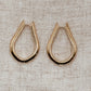 Teardrop Shaped Hoop Earrings