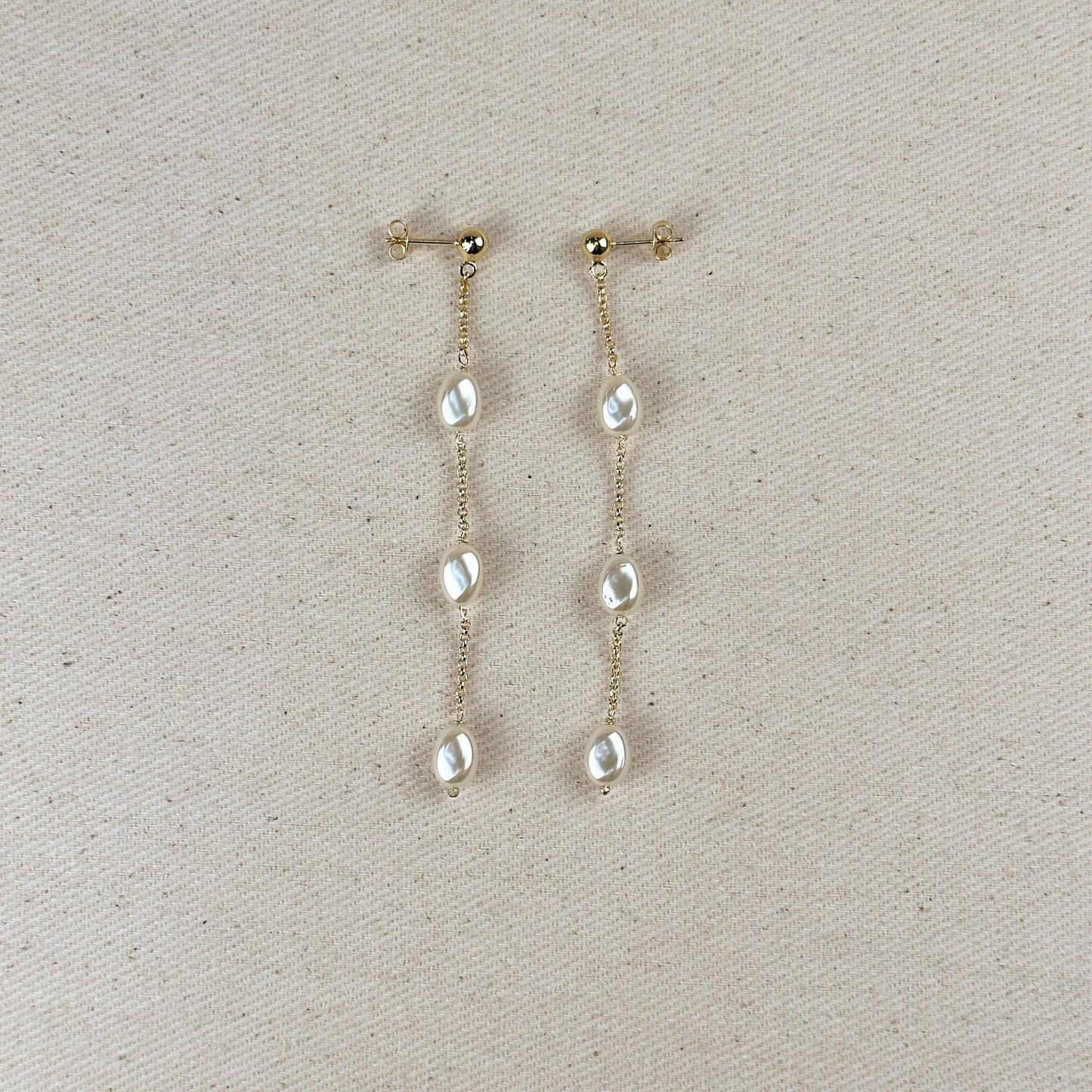 Spaced Baroque Pearl Drop Earrings