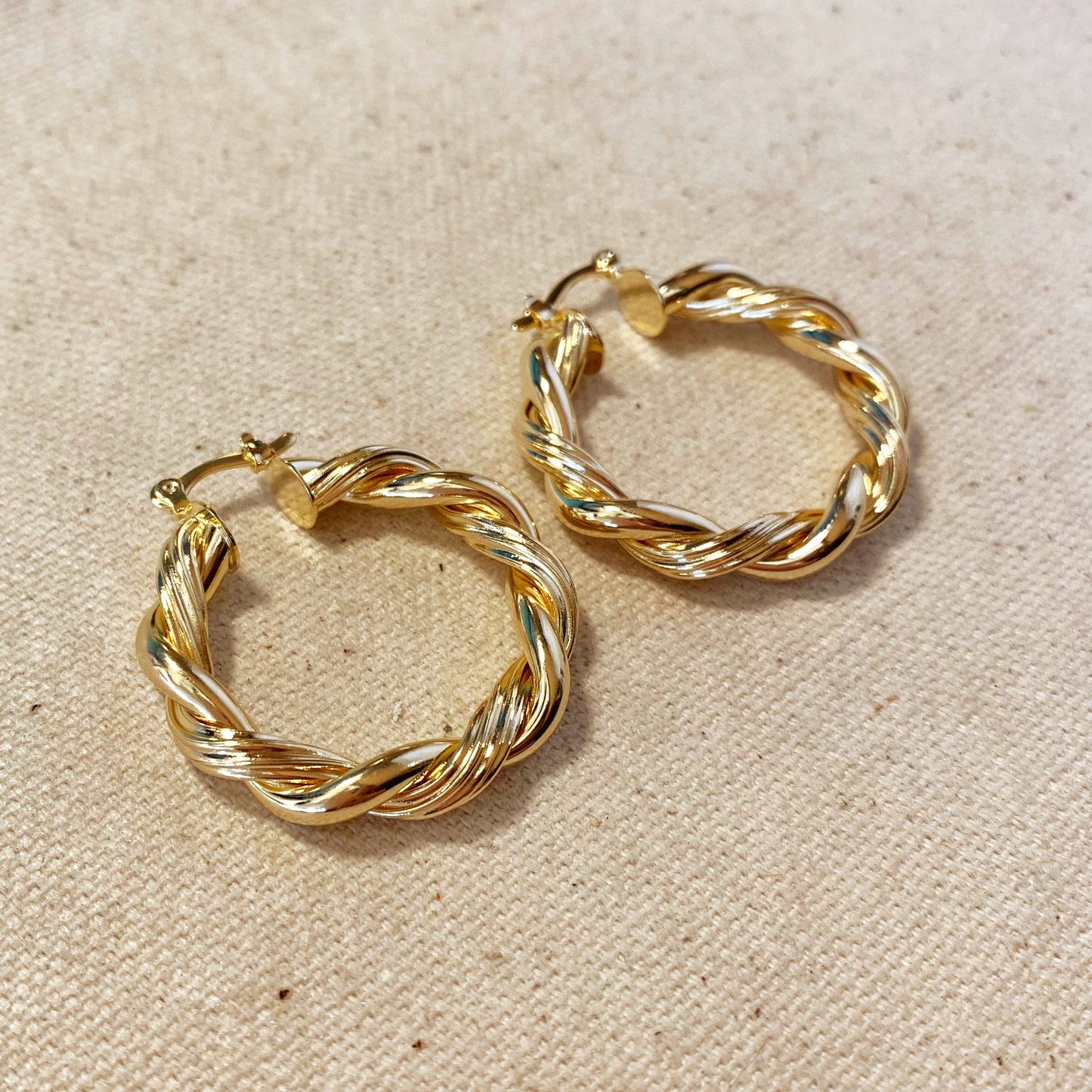 XL Double Twisted Tube Hoop Earrings