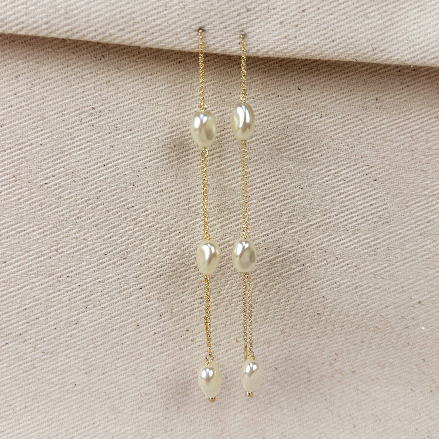 Baroque Pearls Threader Earrings