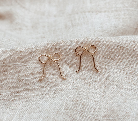 Droopy Bow Studs