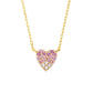 14kt Pink Sapphire Heart Necklace