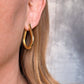 Teardrop Shaped Hoop Earrings