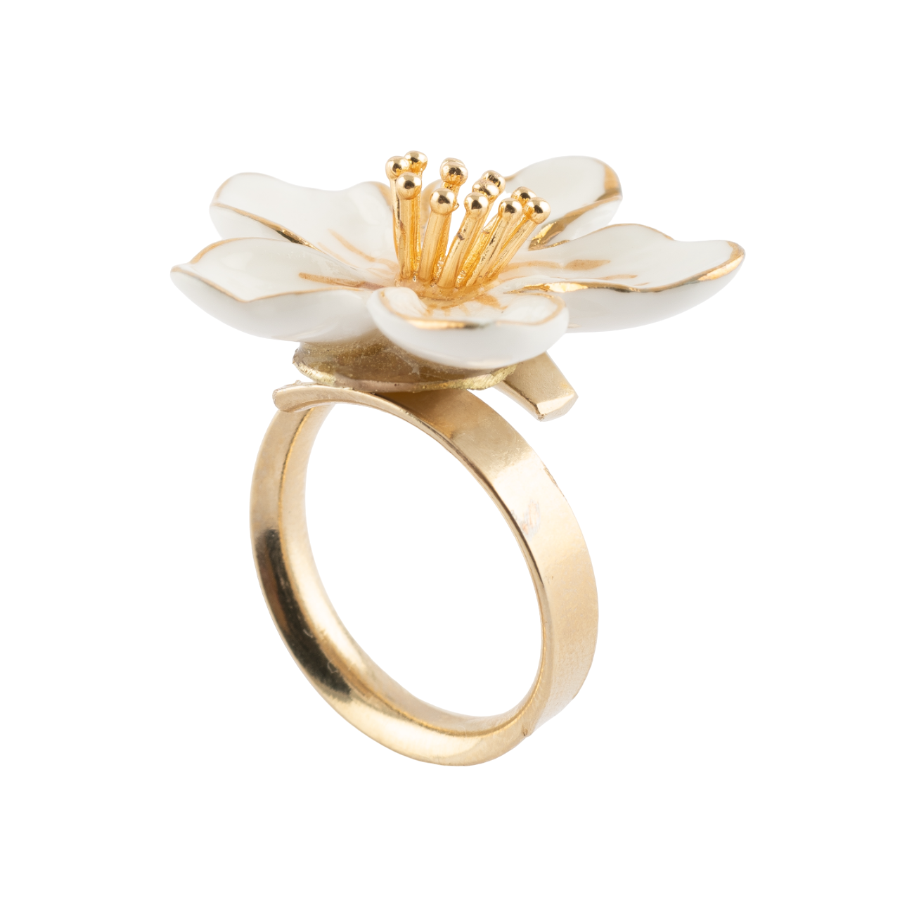 White Flower Ring