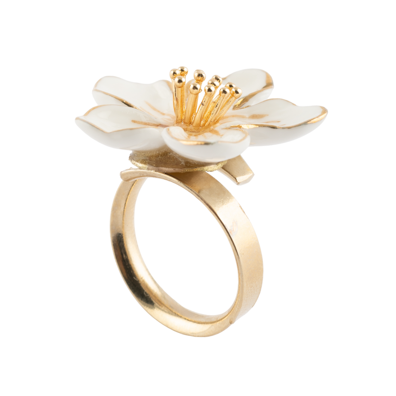 White Flower Ring