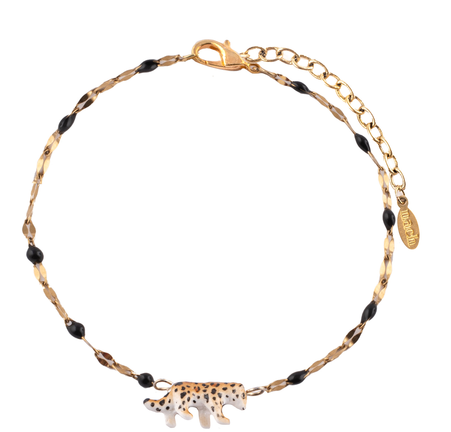 Beaded and Leopard Print bracelet