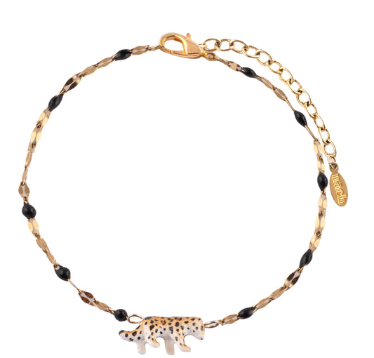 Beaded and Leopard Print bracelet