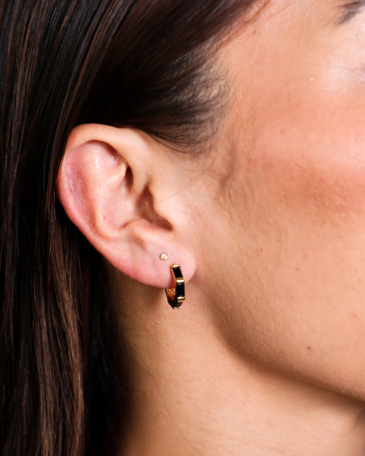 Black Trio Baguette Huggies