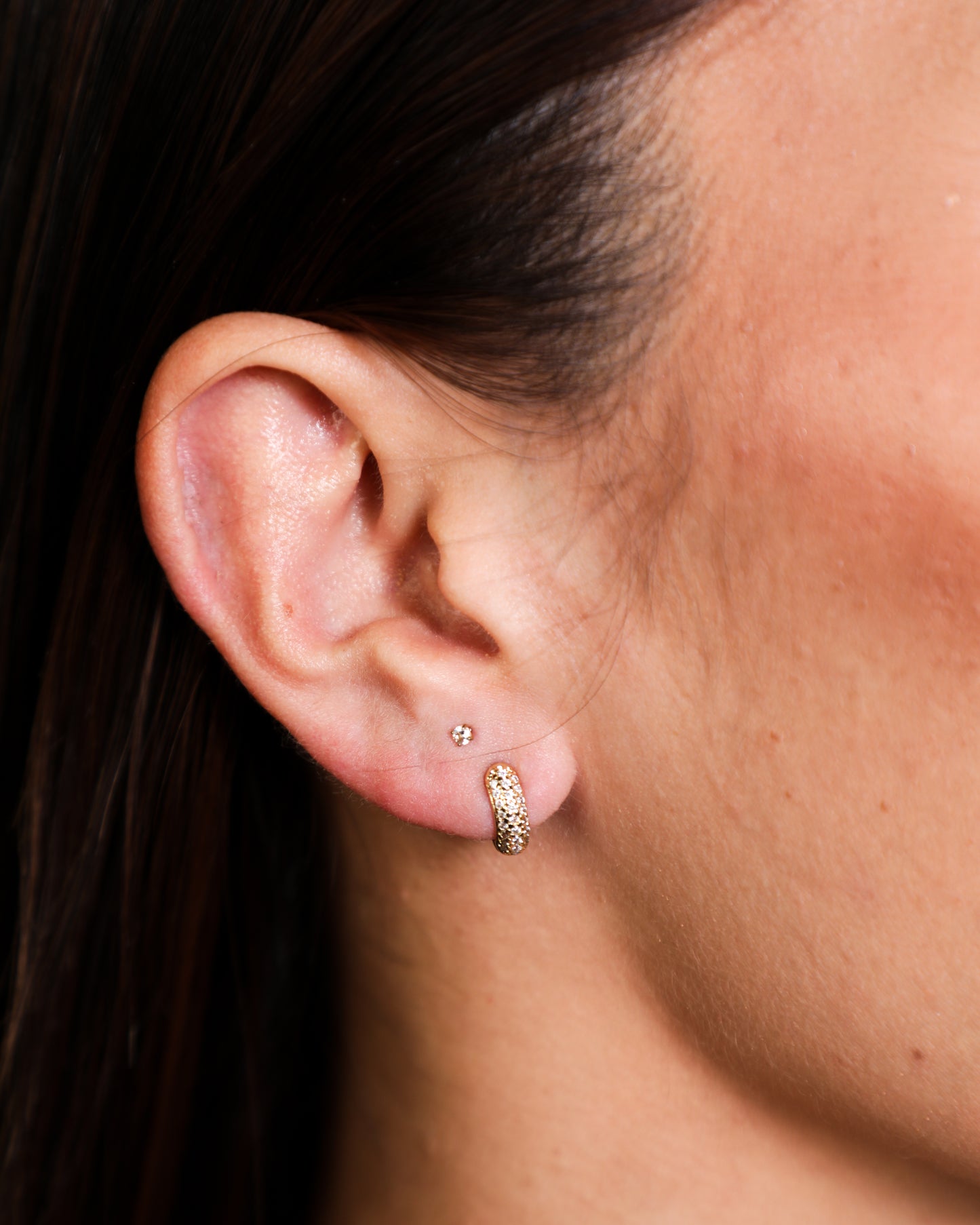 Mini CZ Hoop Earrings