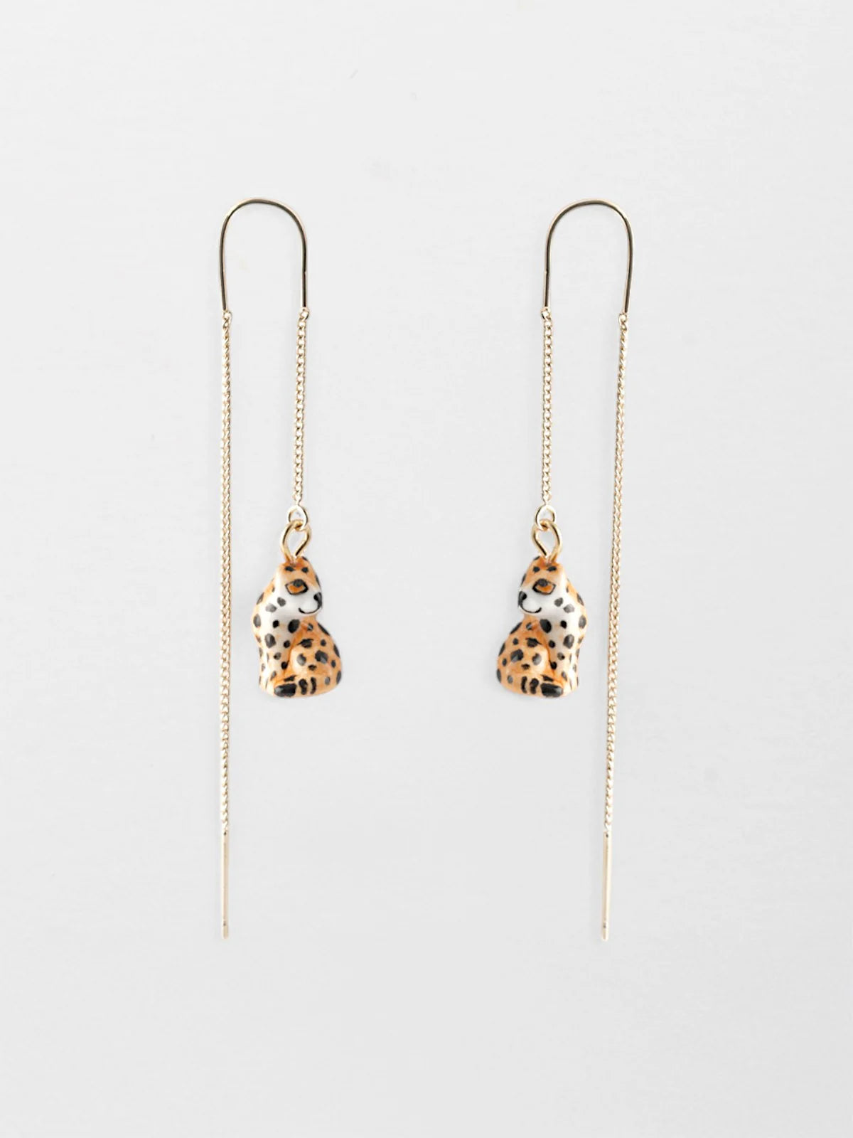 Long Leopard Earrings