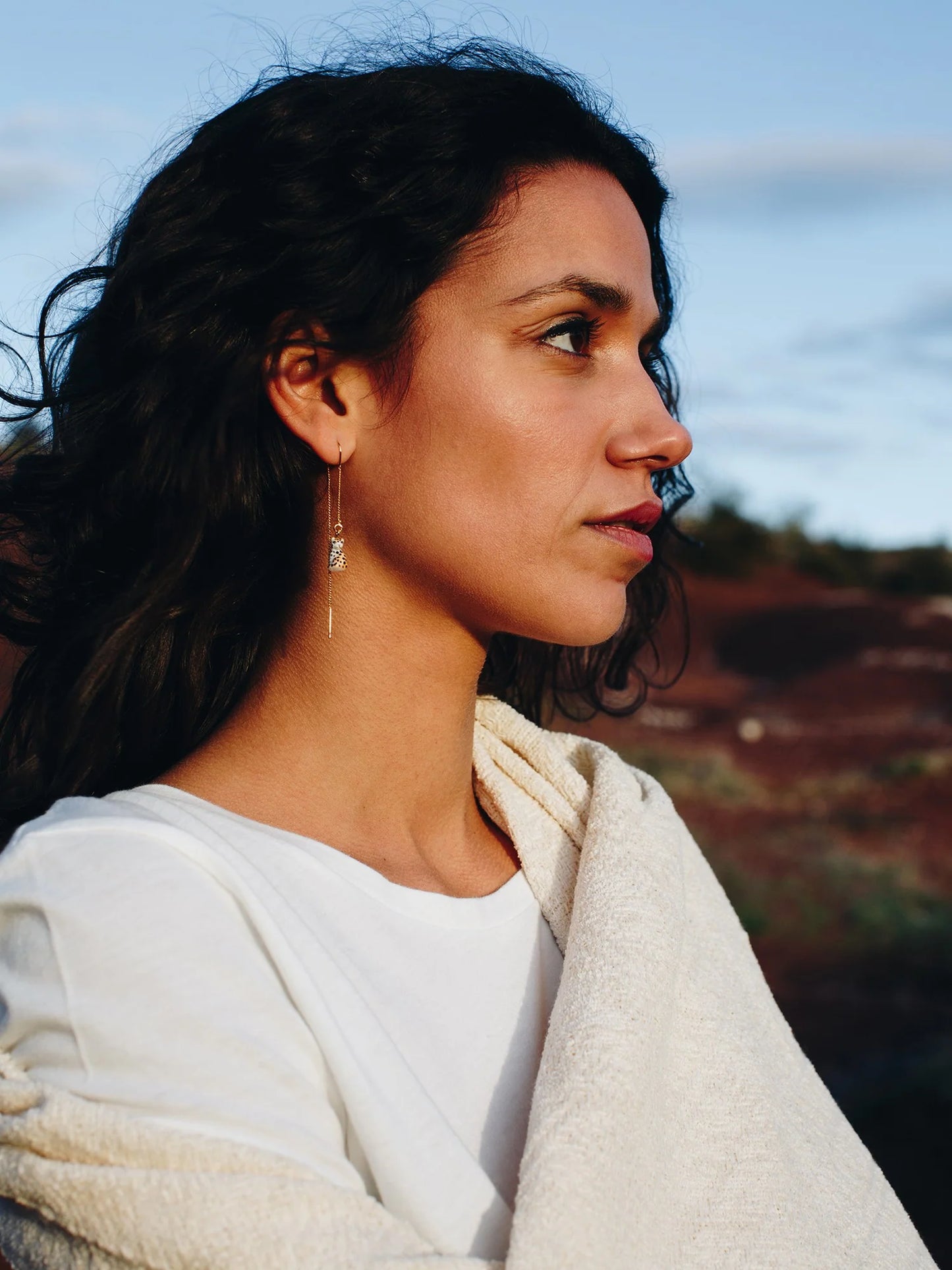 Long Leopard Earrings