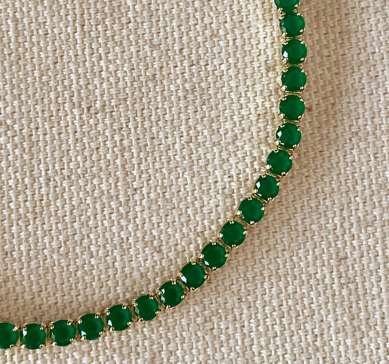 Green Tennis Bracelet