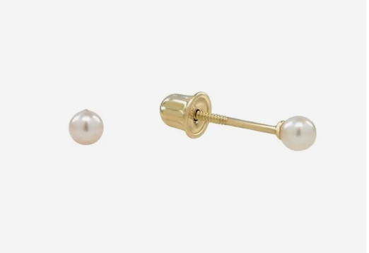 10k Yellow Gold Freshwater Pearl Studs