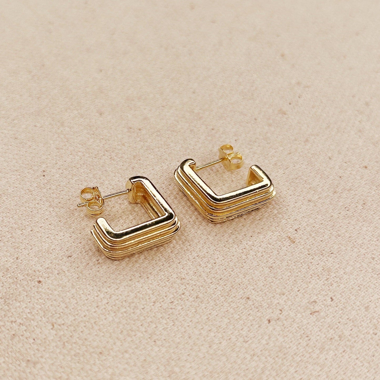 Geometric Ridged Earrings