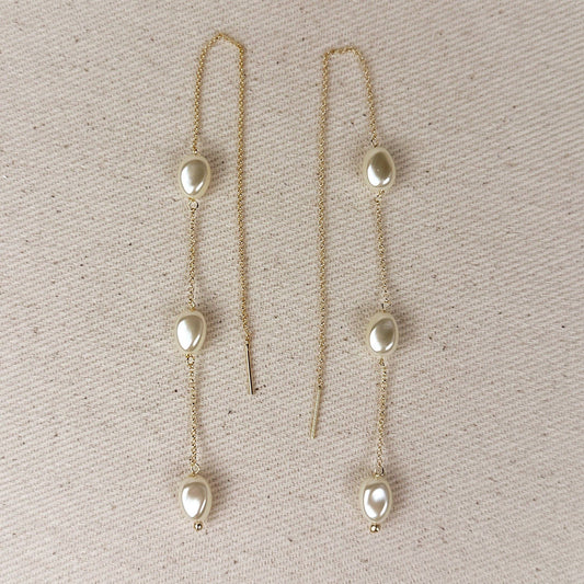 Baroque Pearls Threader Earrings