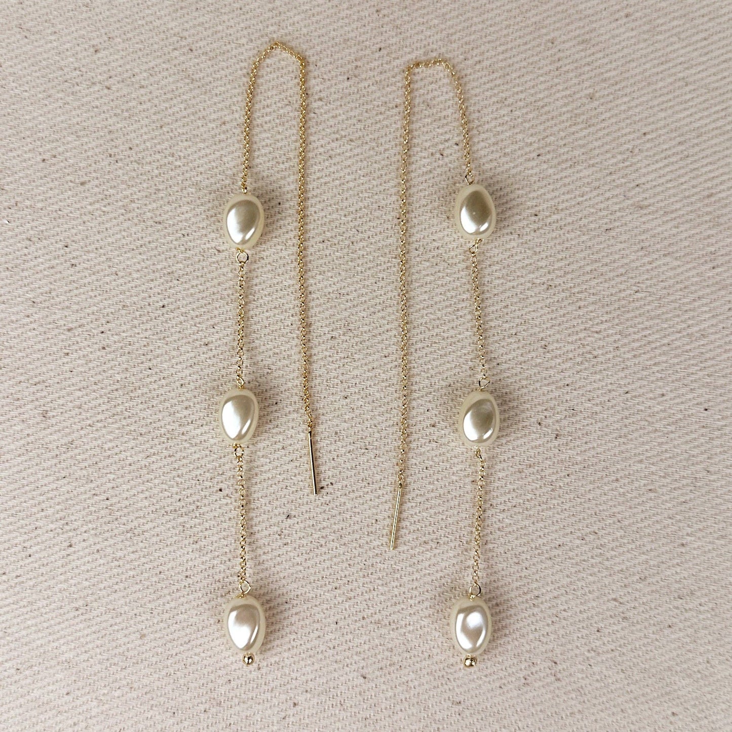 Baroque Pearls Threader Earrings