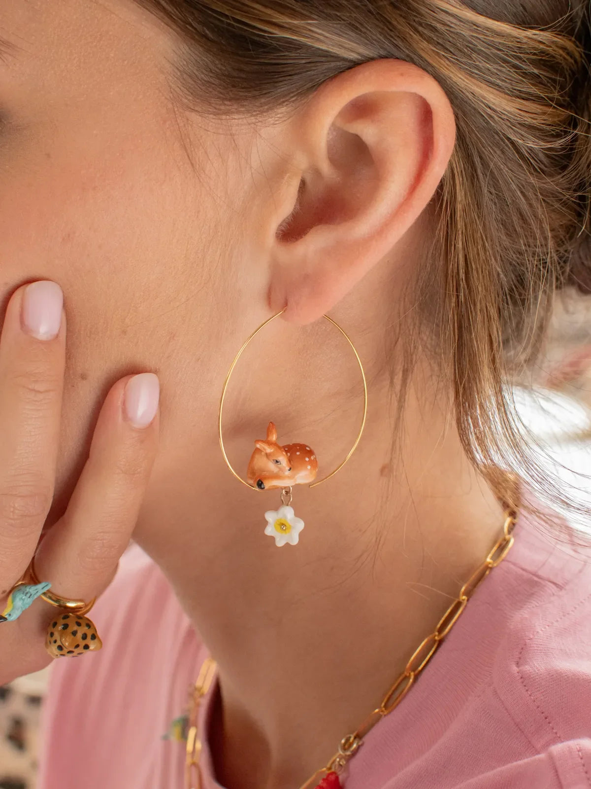 Sleeping Doe & Flower Hoops