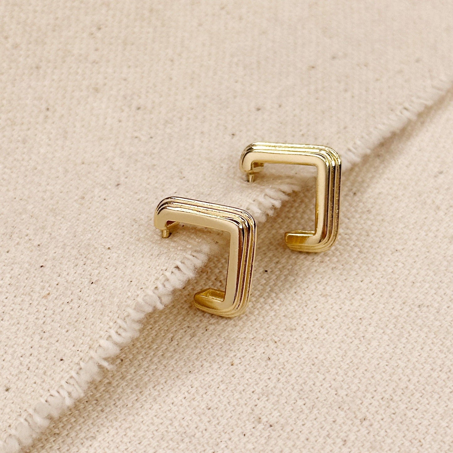 Geometric Ridged Earrings