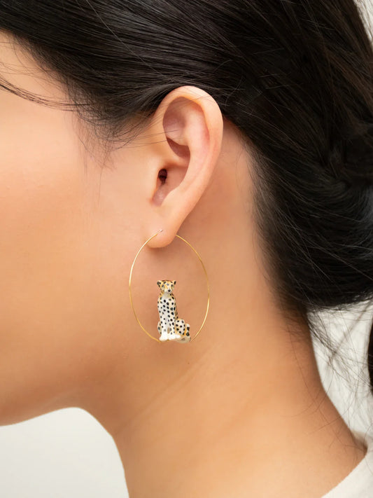Sitting Cheetah Earrings