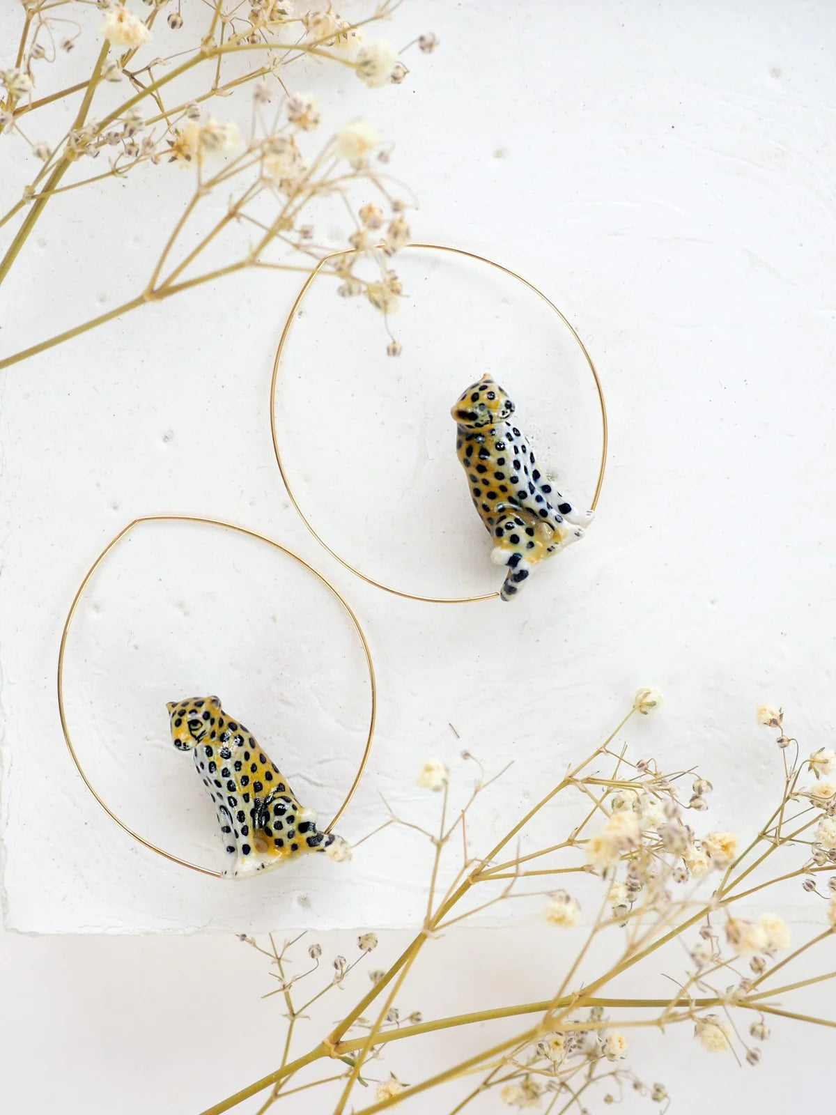 Sitting Cheetah Earrings