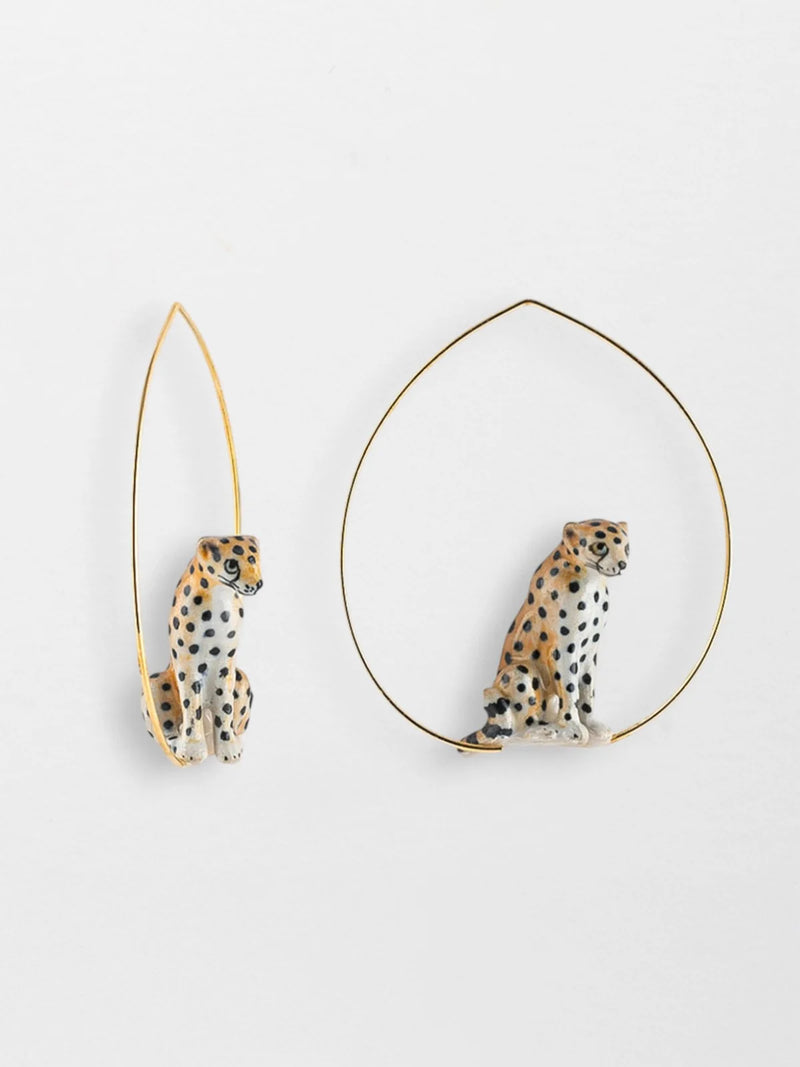 Sitting Cheetah Earrings