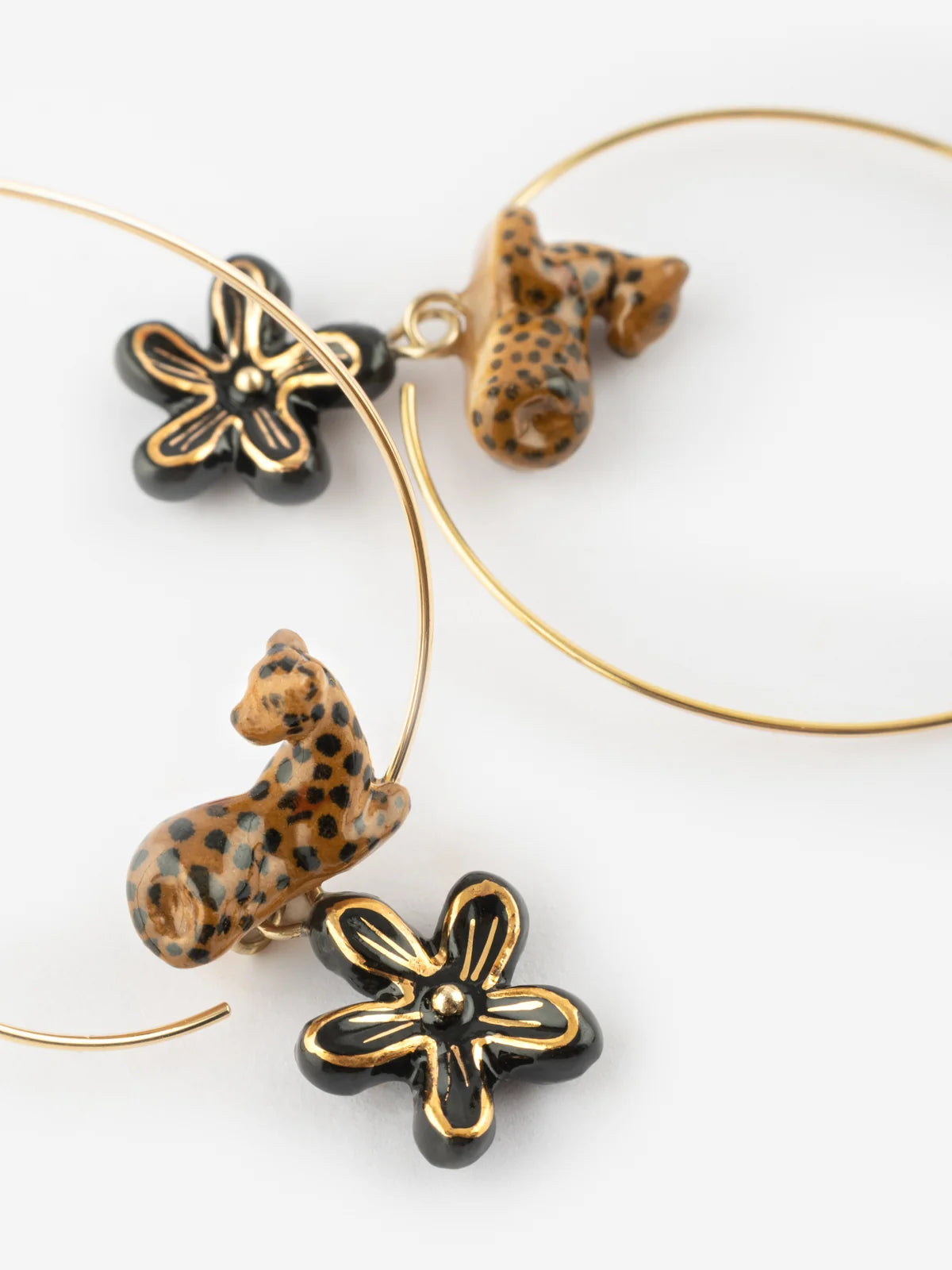 Lying Leopard & Flower Hoops