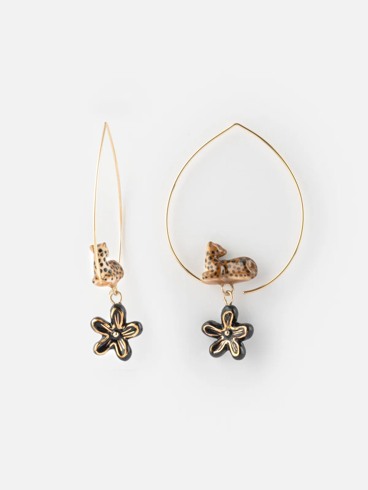 Lying Leopard & Flower Hoops