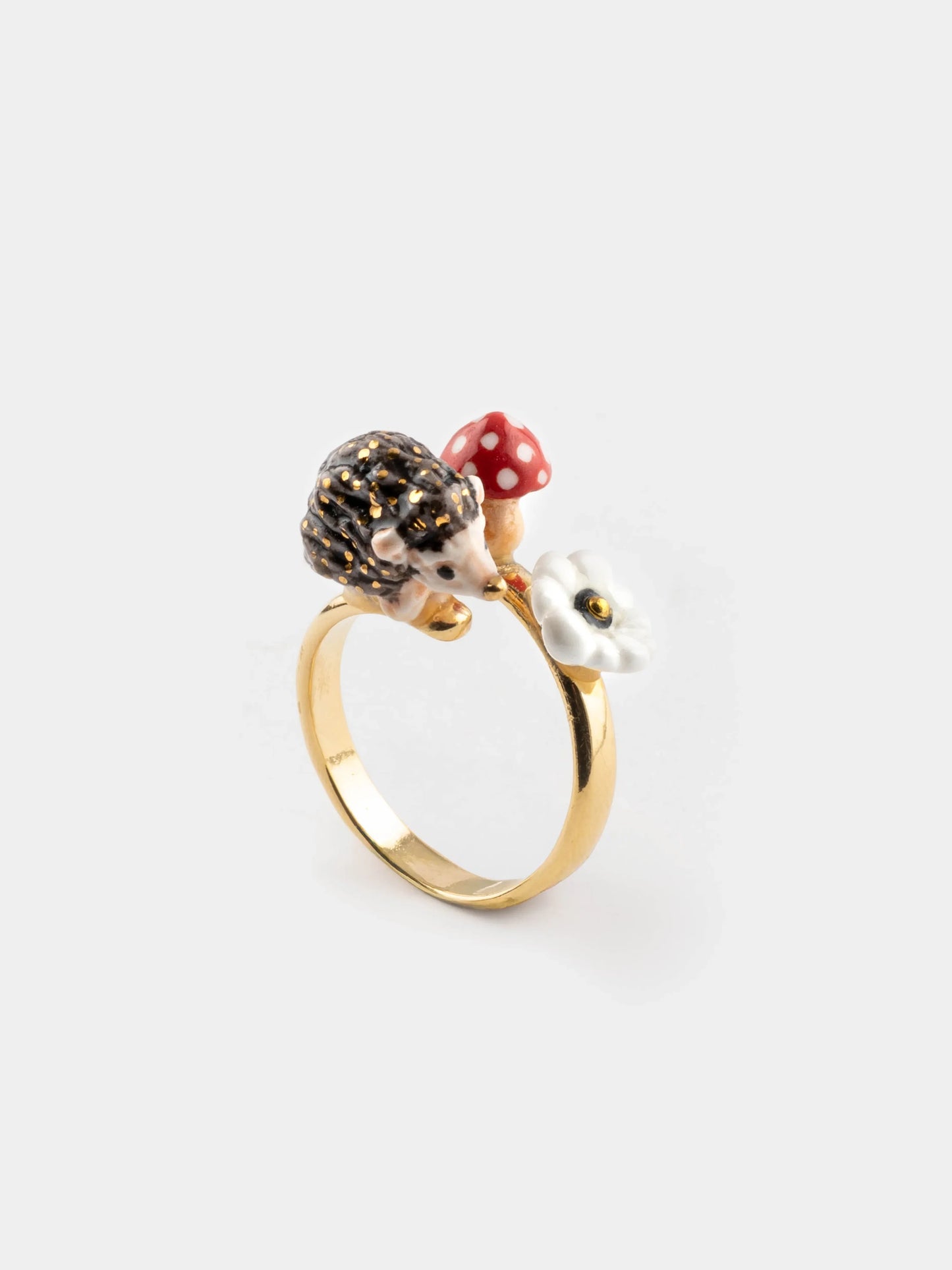 Hedgehog, Mushroom and Anemone Ring