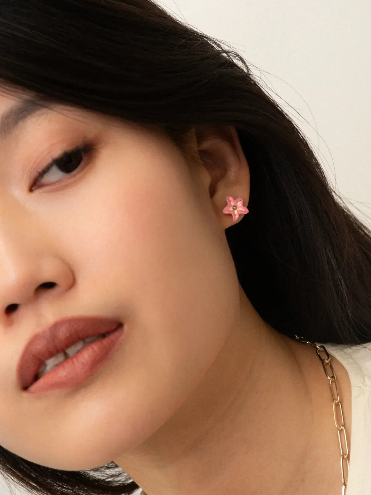 Pink Lily Studs