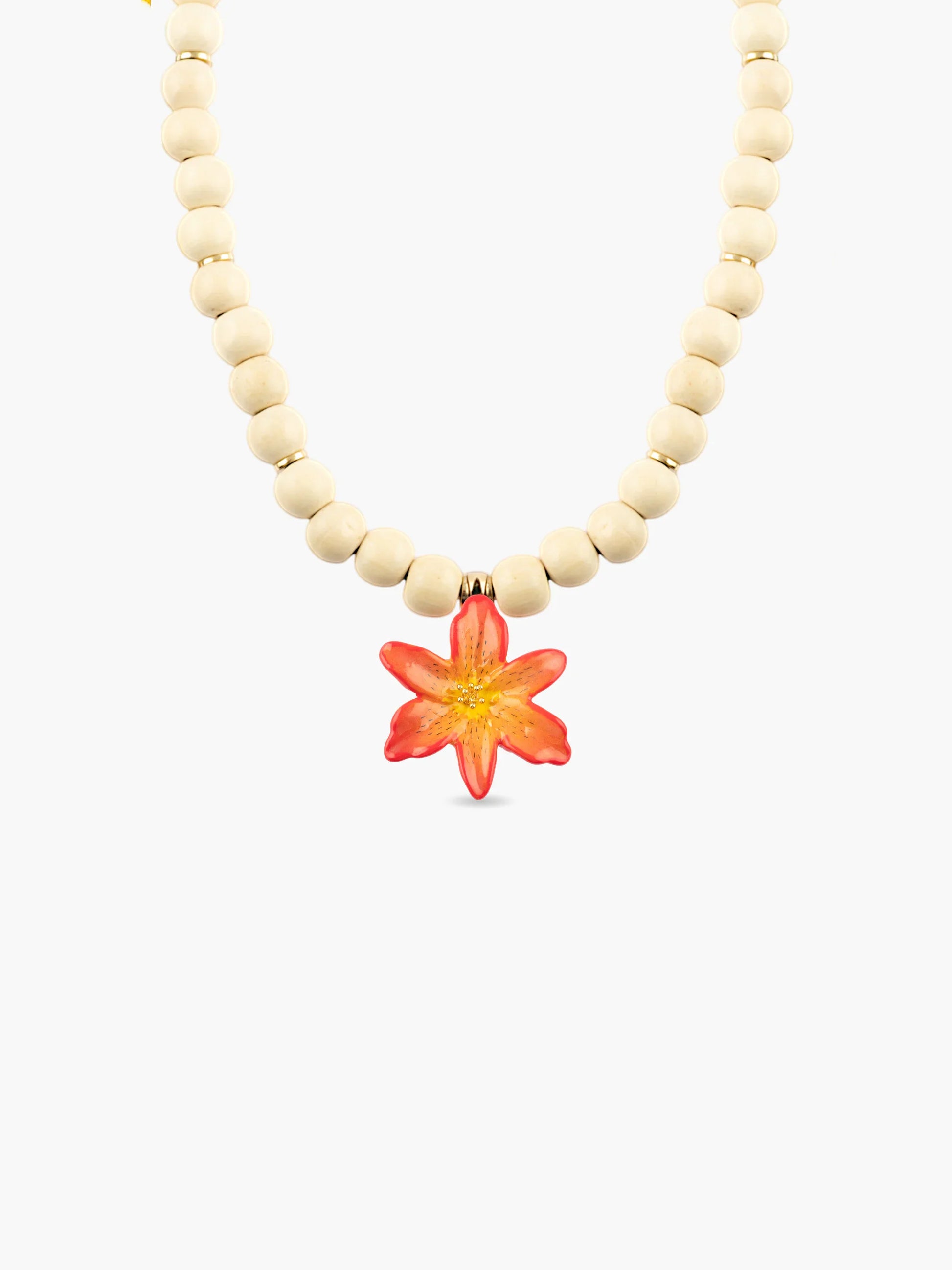 tiger lily necklace TIger Lily Pearl Necklace