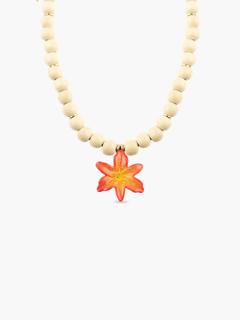 TIger Lily Pearl Necklace