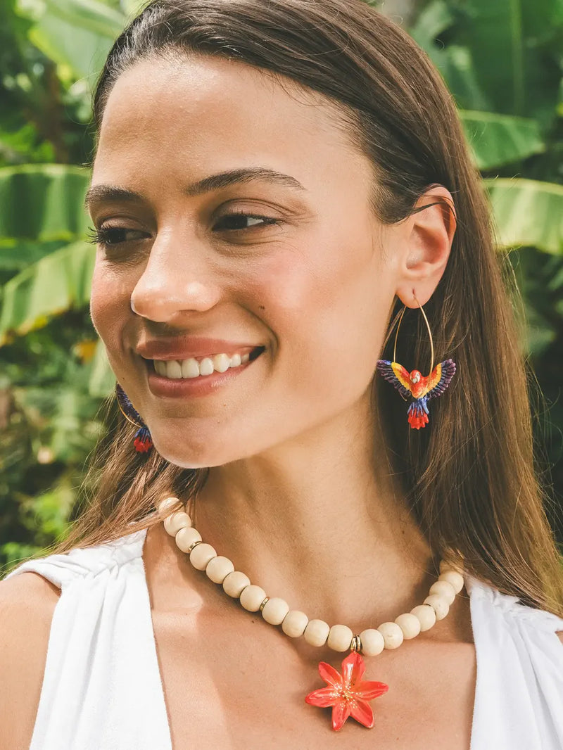 TIger Lily Pearl Necklace